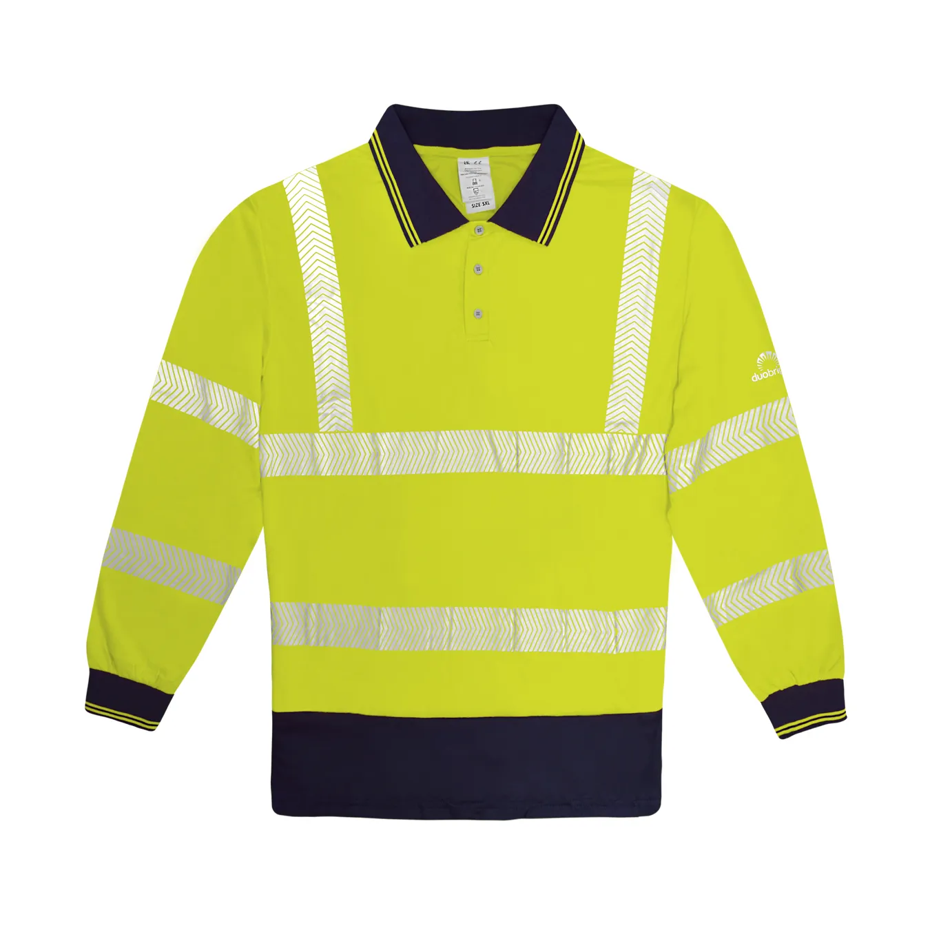 Frigate: HI-VIS Two-Tone Long Sleeve Polo Shirt